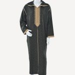 Djellaba en fil rayé NB