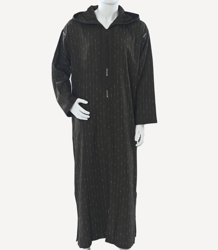 Djellaba en fil rayé N – Image 1