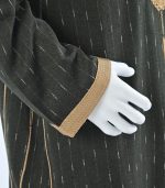 Djellaba en fil rayé NB – Image 4