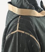 Djellaba en fil rayé NB – Image 3